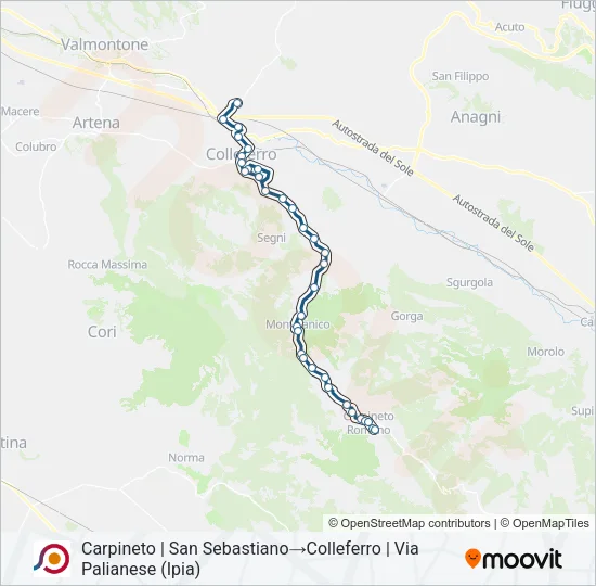 COTRAL Bus Line Map