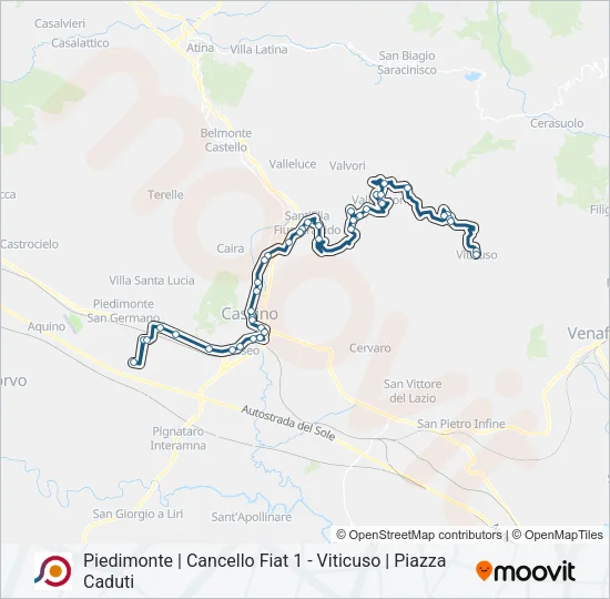 COTRAL Bus Line Map