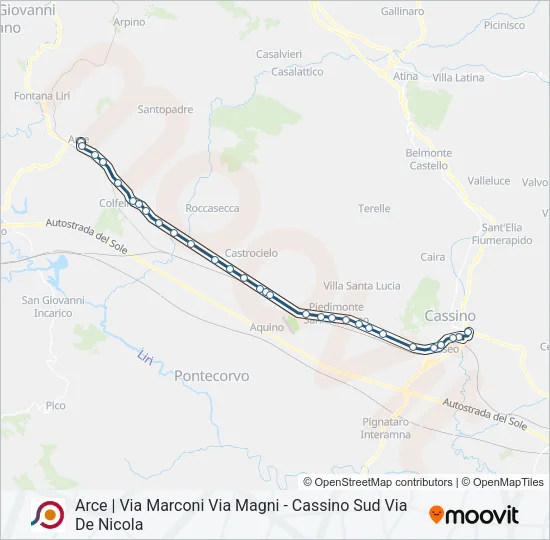 COTRAL Bus Line Map