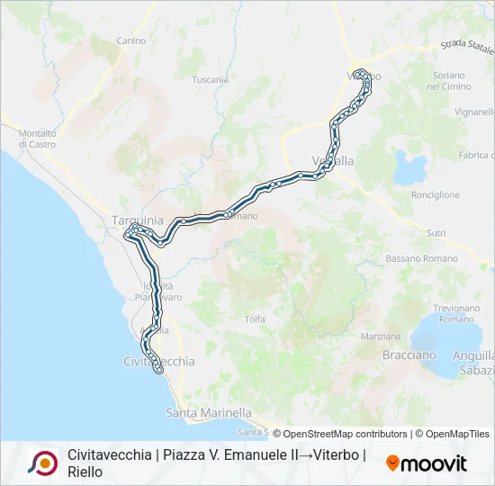 COTRAL Bus Line Map