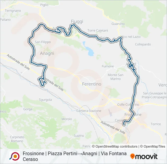 COTRAL Bus Line Map