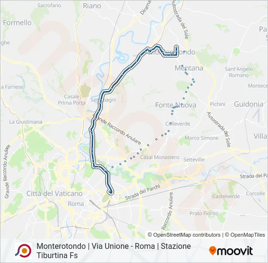 COTRAL Bus Line Map