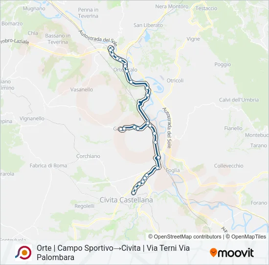 COTRAL Bus Line Map