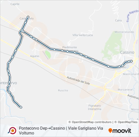 COTRAL bus Line Map