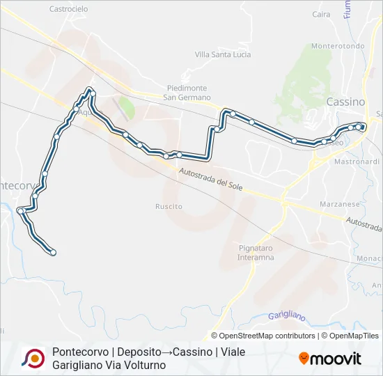 COTRAL Bus Line Map