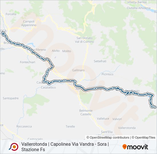 COTRAL bus Line Map