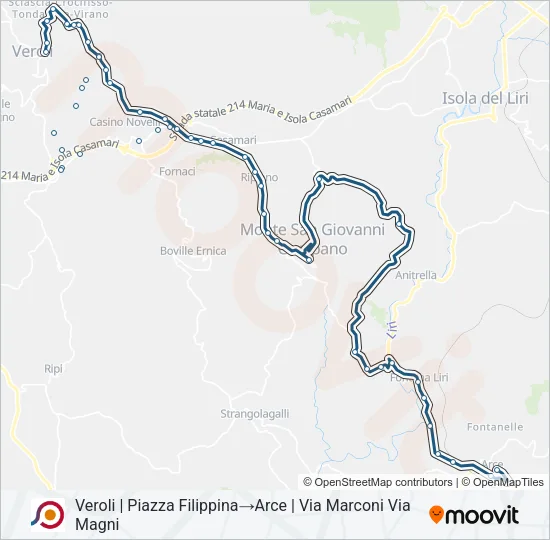 COTRAL Bus Line Map