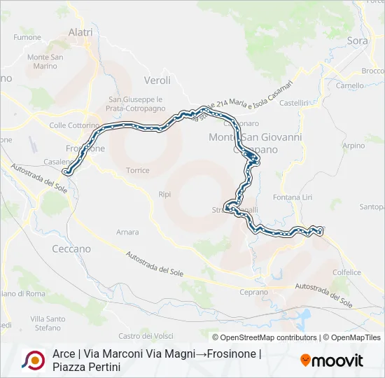 COTRAL Bus Line Map