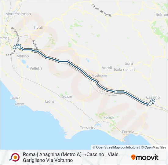 COTRAL Bus Line Map