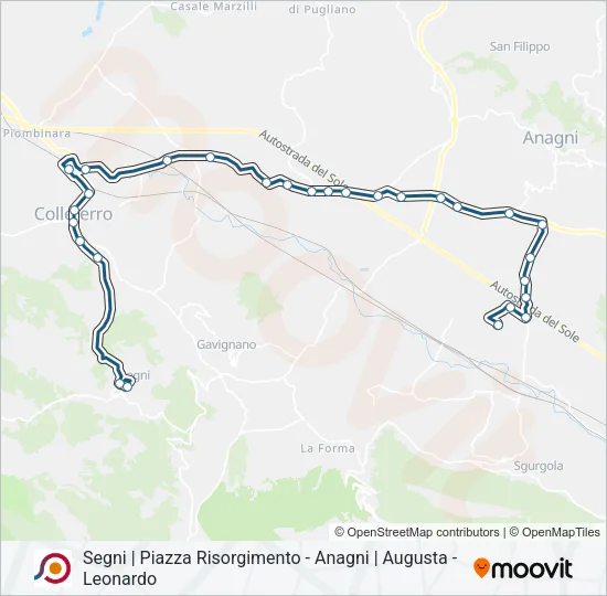 COTRAL Bus Line Map
