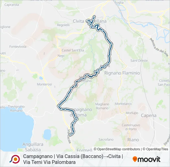 COTRAL Bus Line Map
