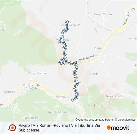 COTRAL Bus Line Map