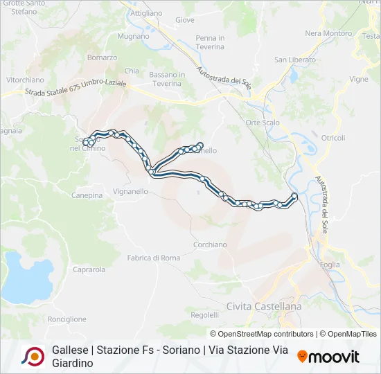 COTRAL Bus Line Map