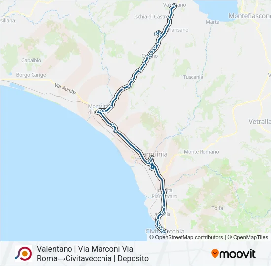COTRAL Bus Line Map