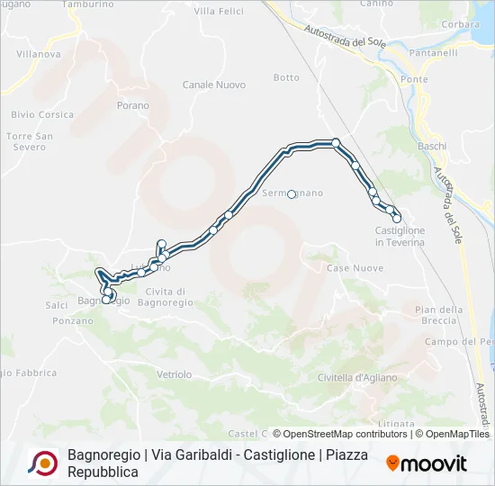 COTRAL Bus Line Map