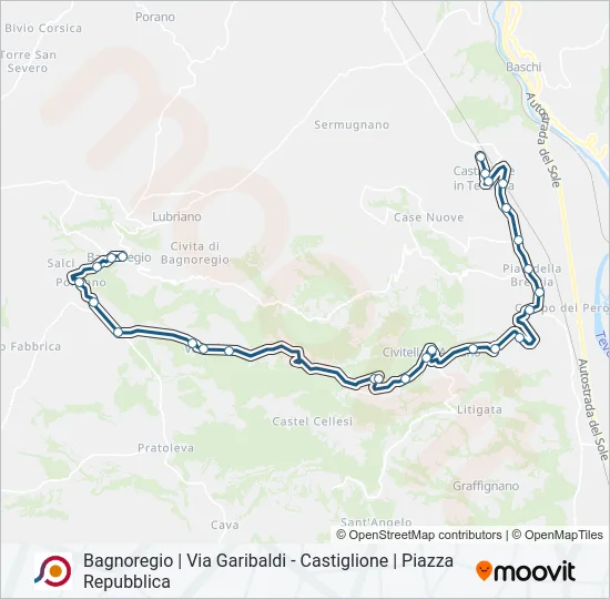 COTRAL Bus Line Map