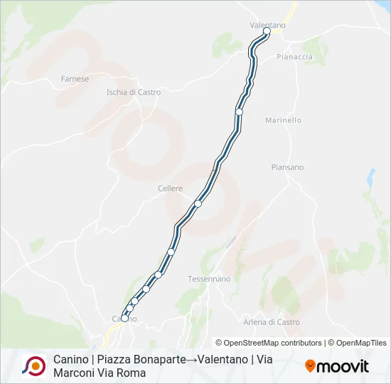 COTRAL Bus Line Map