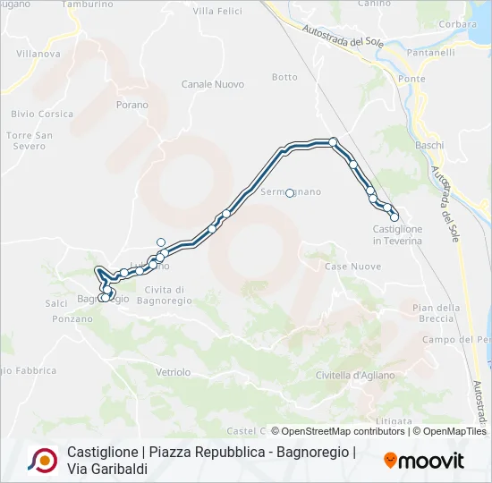 COTRAL Bus Line Map