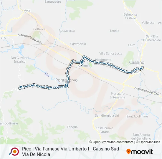 COTRAL Bus Line Map