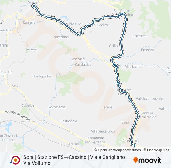 COTRAL bus Line Map