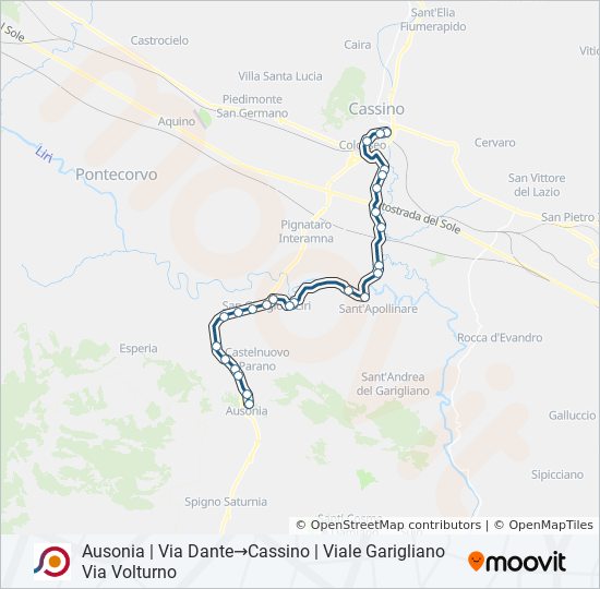 COTRAL bus Line Map