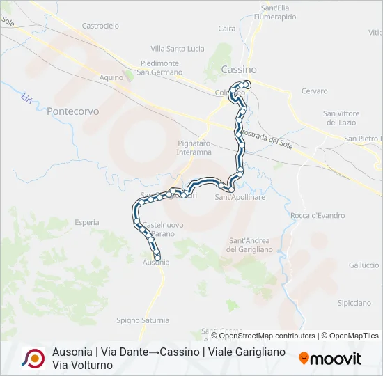 COTRAL Bus Line Map