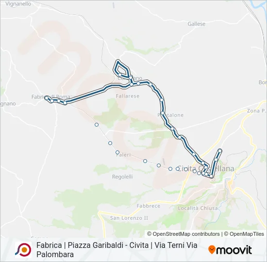 COTRAL Bus Line Map