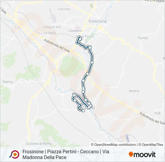 COTRAL Bus Line Map