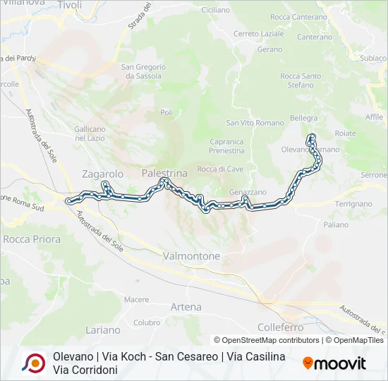 COTRAL Bus Line Map