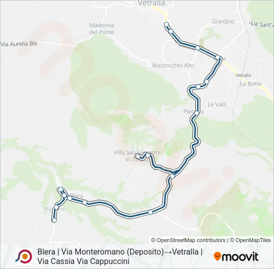 COTRAL Bus Line Map