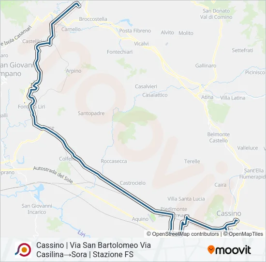 COTRAL Bus Line Map