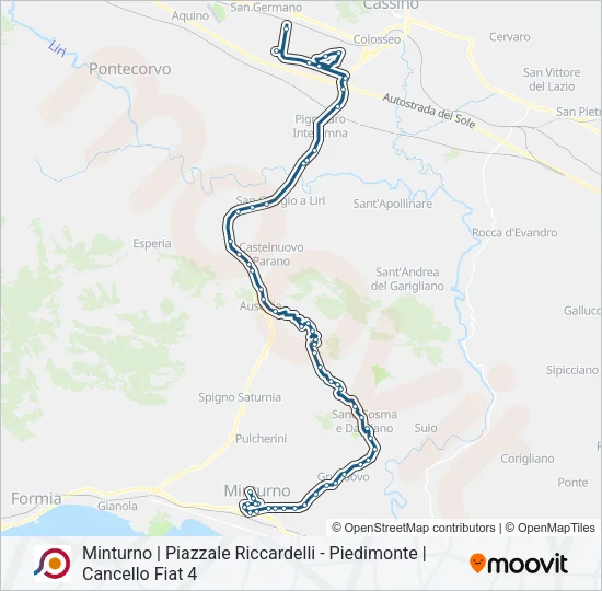 COTRAL Bus Line Map