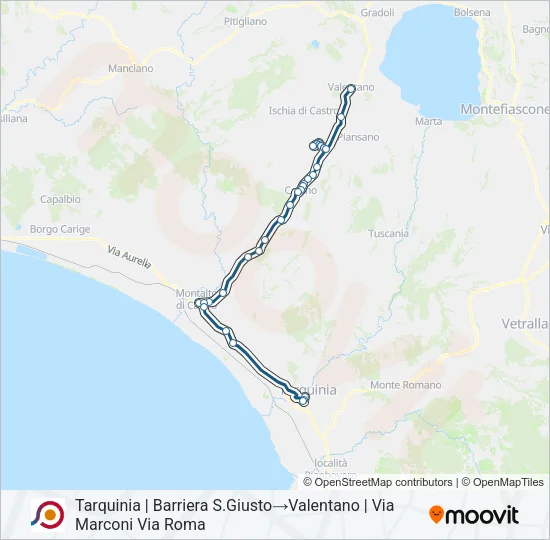 COTRAL Bus Line Map