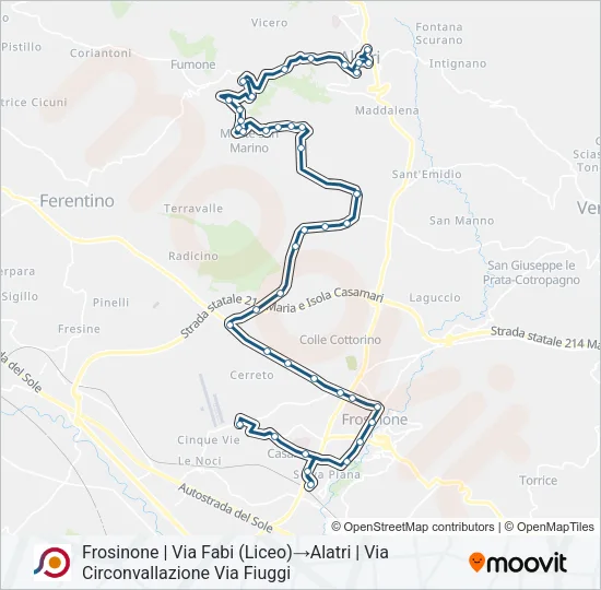 COTRAL Bus Line Map