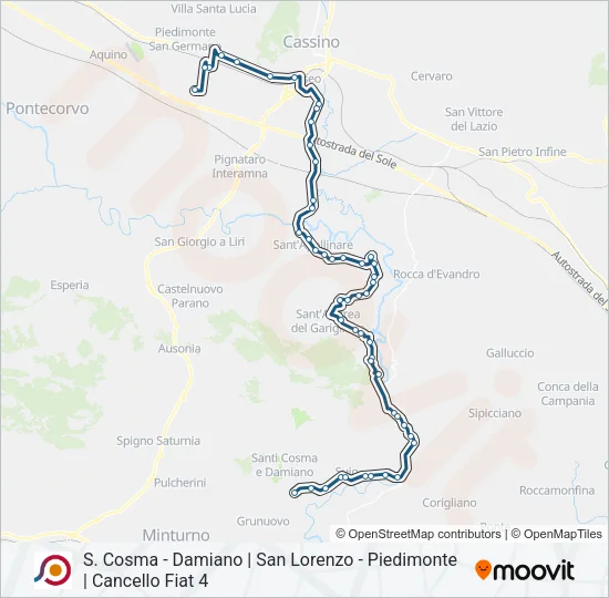 COTRAL Bus Line Map