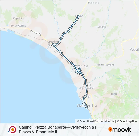 COTRAL Bus Line Map
