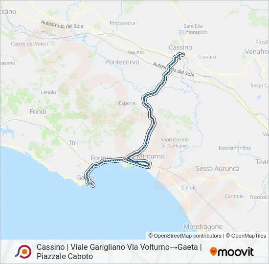 COTRAL Bus Line Map