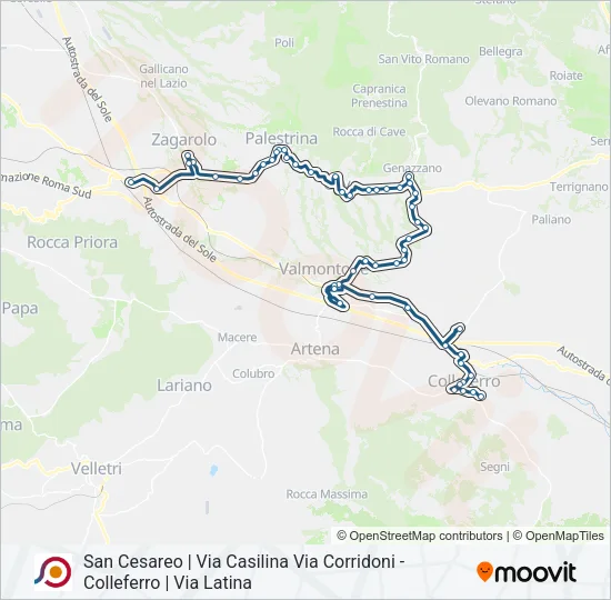 COTRAL Bus Line Map
