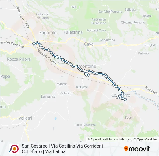COTRAL Bus Line Map