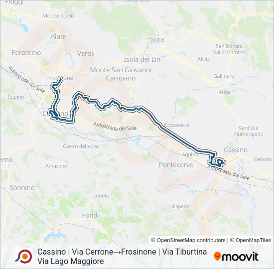 COTRAL Bus Line Map