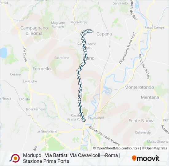 COTRAL Bus Line Map