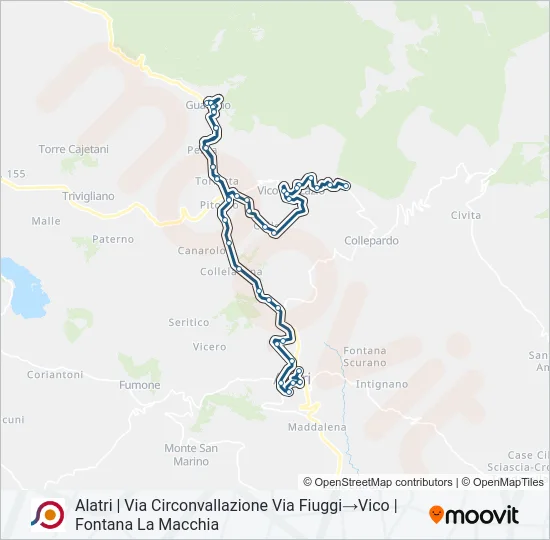 COTRAL Bus Line Map