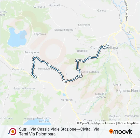 COTRAL Bus Line Map