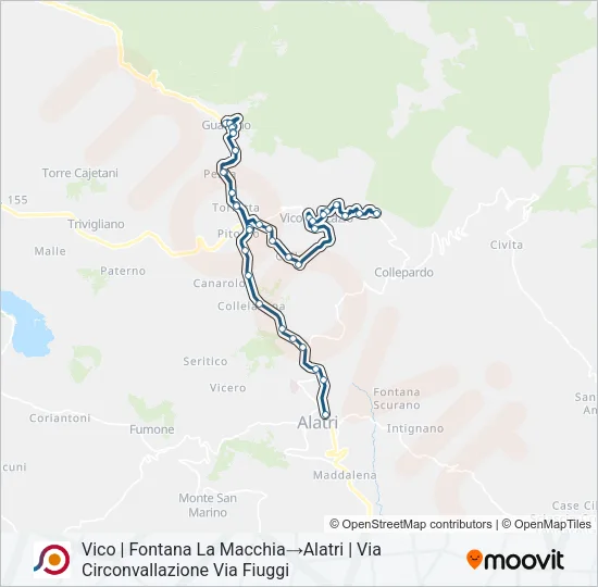 COTRAL Bus Line Map