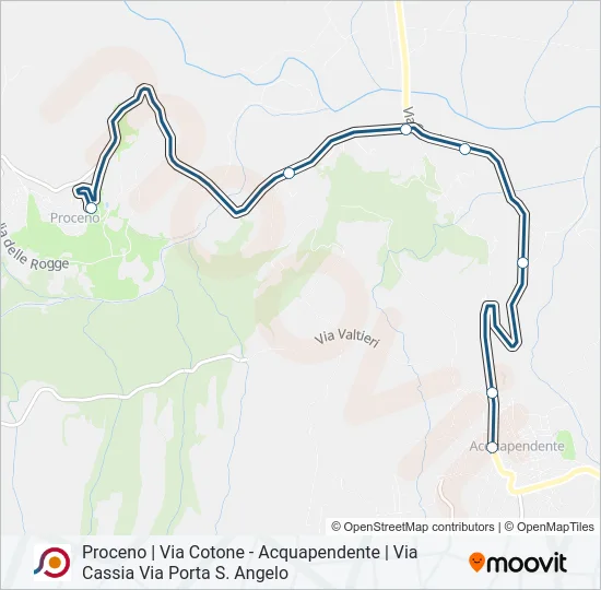 COTRAL Bus Line Map