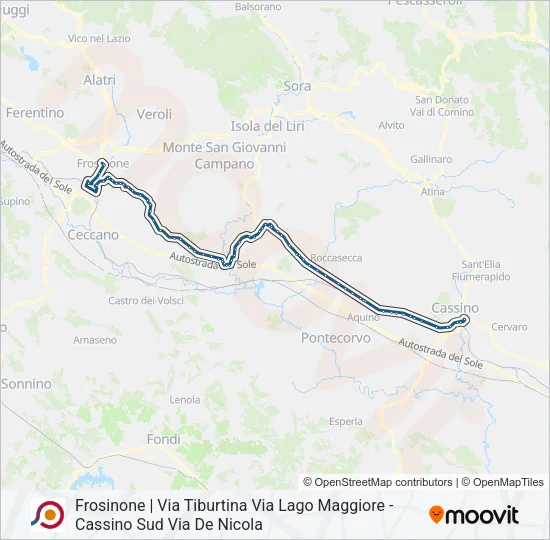 COTRAL Bus Line Map
