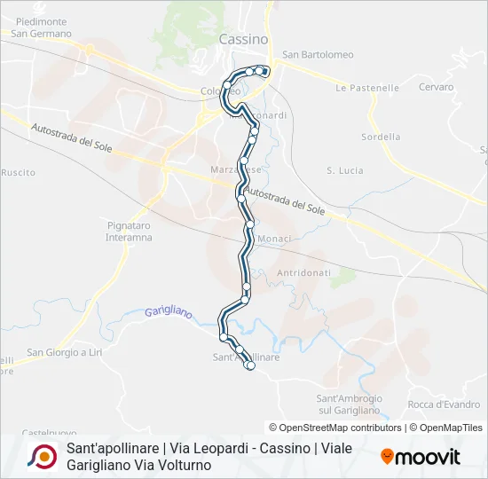 COTRAL Bus Line Map