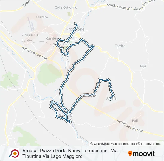 COTRAL Bus Line Map