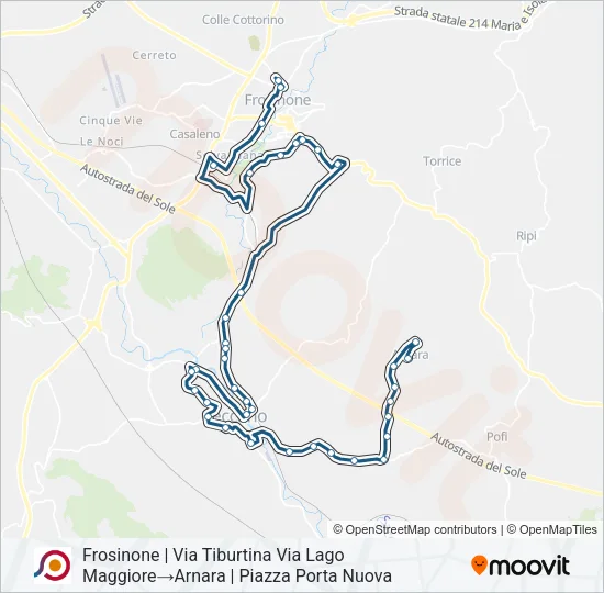 COTRAL Bus Line Map