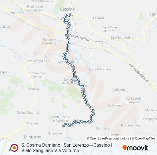 COTRAL Bus Line Map